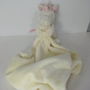 Jellycat London Pink White UNICORN Plush Security Blanket 13x13